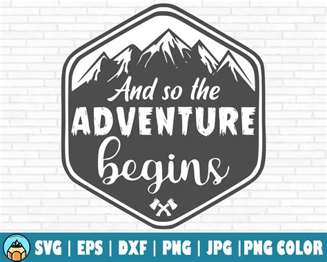 And So The Adventure Begins Svg Cut File Printable Vector Etsy