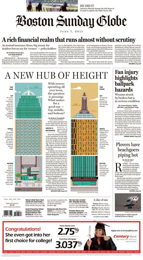 The Boston Globe Todays Front Pages Newseum Boston Globe