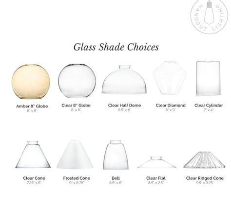 Glass Shade Only Add On Clear Or Frosted Glass Lamp Shades Etsy