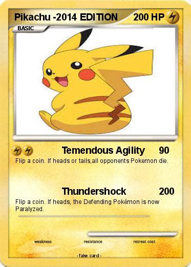 Pokémon Pikachu 2014 Edition Temendous Agility My Pokemon Card