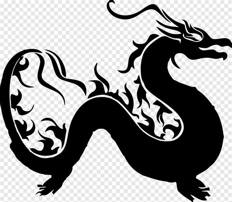 Čínský drak zvířecí siluety zvířecí siluety umění png PNGEgg