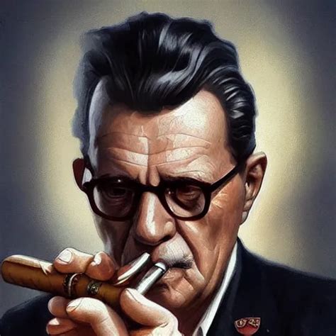 Portrait Of Josip Broz Tito Smoking A Cigar Deep Stable Diffusion Openart