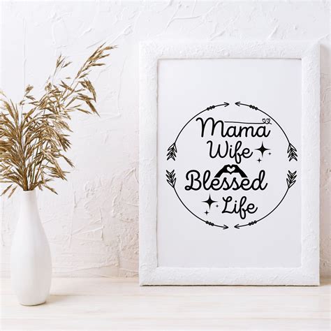 Mama Wife Blessed Life Svg And Png Downloads Blessed Mama Etsy