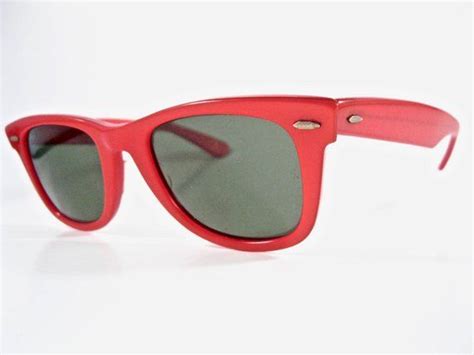 Ray Ban Wayfarer Red Original 1960s Horn Rimmed Men S Sunglasses Women S Sunglasses Rockabilly