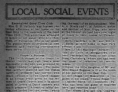 Society Pages In Old Newspapers Provide Clues For Genealogy Research