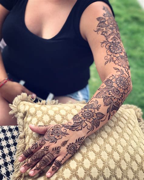 Full Sleeve Henna Design Henna Arm Henna Tattoo Designs Arm Henna