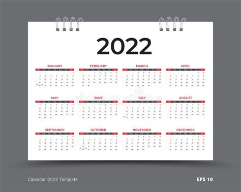 2022 Calendario Annuale 12 Mesi Di Calendario Annuale Messo Nel 2022