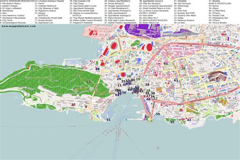 With this map, you can quickly build a route to a particular destination, travel around split and find attractions worth visiting. City maps Split