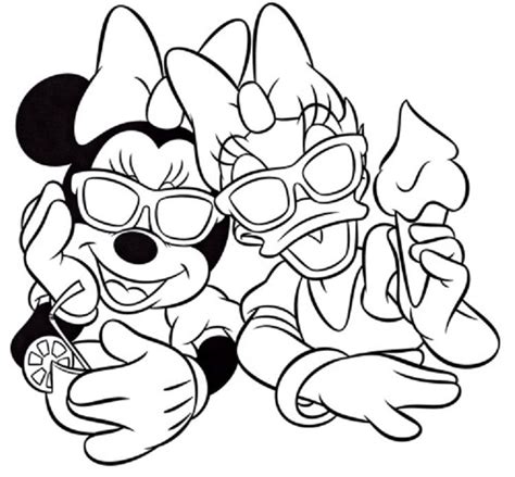 Minnie Mouse And Daisy Duck Coloring Pages Print