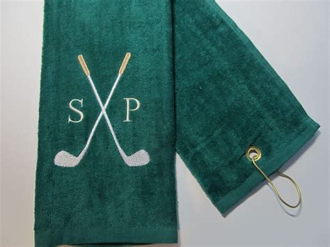 Personalized Monogrammed Golf Towel Embroidered Golf Towel T