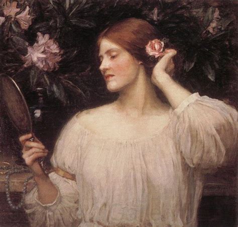 Gather Ye Rosebuds While Ye May John William Waterhouse Open Picture Usa Oil Painting Reproductions