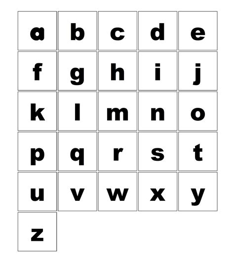 Lettre Minuscule Alphabet