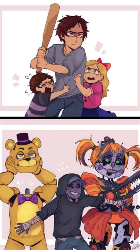 The Afton Siblings As They Grow Up With The Time Fnaf Drawings