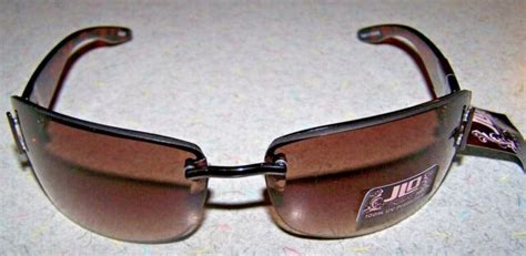 Jlo By Jennifer Lopez Sunglasses Wrap Frameless Brown Lenses
