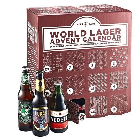 Beer Hawk World Lager Beer Advent Calendar 2018 24 Craft Beer Selection