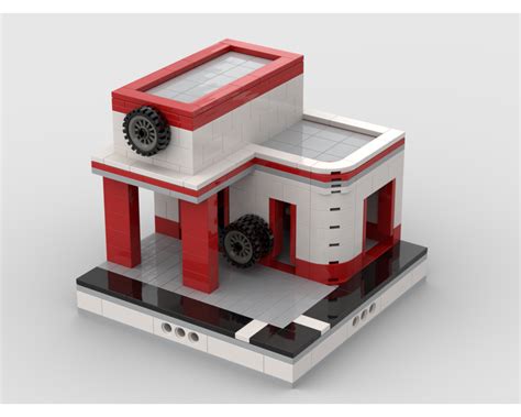 Lego Moc Garage For A Modular City By Gabizon Rebrickable Build