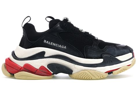 Buy balenciaga black triple s sneakers on ssense.com and get free shipping & returns in us. Balenciaga Triple S Black White Red - 483513-W06E1-1000