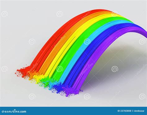 Rainbow And Splashes Made From Paint Stock Illustration Illustration