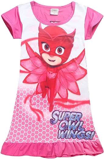 Bfs2 Pj Masks Super Owl Wings Nightgown Sleepwear Dress 3 4 Ytag No