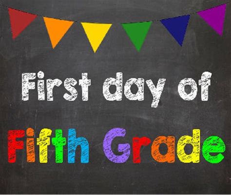 First Day Of Fifth Grade 5th Grade By Absoluteimagination