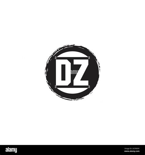 Dz Logo Initial Letter Monogram With Abstrac Circle Shape Design