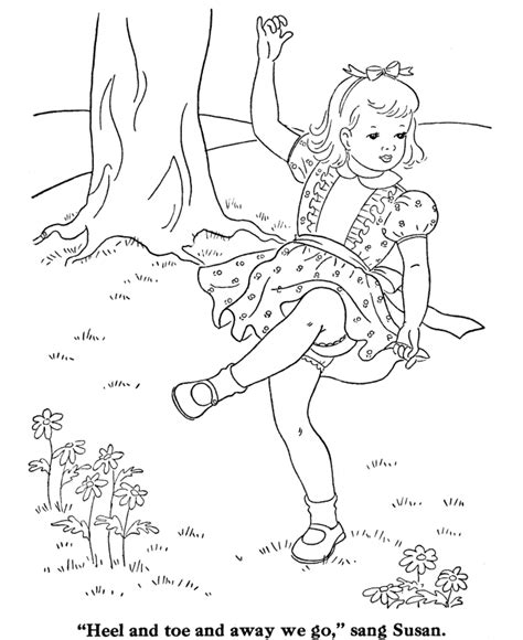 Bluebonkers Girl Coloring Pages Dancing In The Spring Coloring Pages