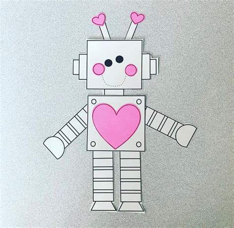 Robot Kindergarten Arts And Crafts Math Activity With Shapes And Counting