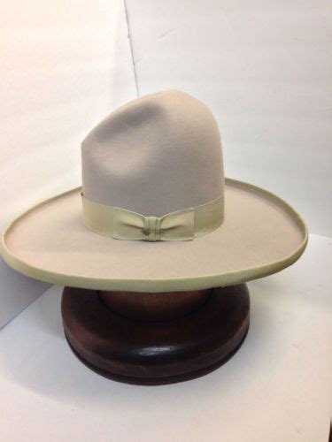 Details About Stetson Cowboy Hat 5x Felt Fur Tom Mix Silverbelly With