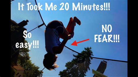 How To Easily Get Over Backflip Fear Youtube