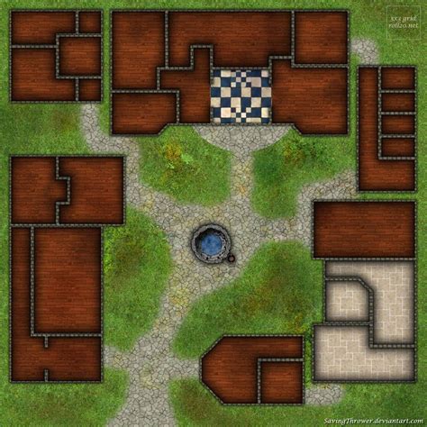 Clean Mansion Yard Battlemap For Dnd Roll20 By Savingthrower Dnd