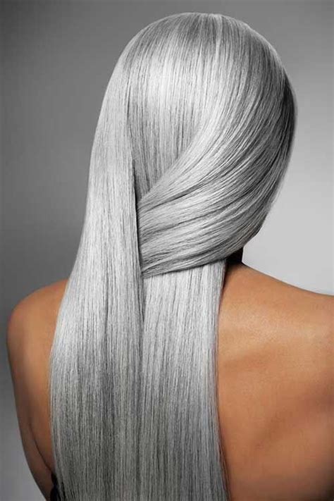 Proceed and sleek hair around this region upwards and the rest of your front view hair straight towards its natural growing direction. Hairstyles For Women Over 50 Long Sleek Gray | Hairstyles ...