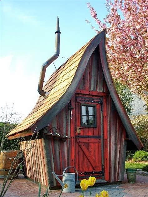 Cottages In Our Castle Whimsical Forest Glade Crooked House Shed