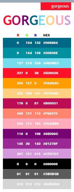 43 Best Rgb Code Ideas Rgb Color Codes Color Coding Color Pallets
