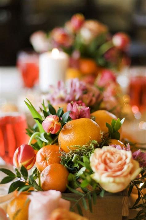 Fruits And Flowers Wedding Centerpieces A Fresh Accent On The Table