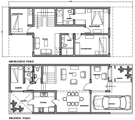 Distribución de vivienda multifamiliar en lote de x metros m Arquitecturavivienda