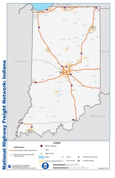 Indiana Road And Highway Map Free And Printable