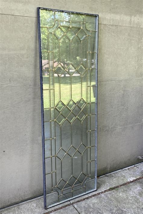 Vintage Clearvue Leaded Glass Door Insert Replacement Panel Etsy