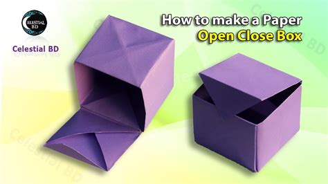 Origami Box Origami Paper Box How To Make A Paper Open And Close