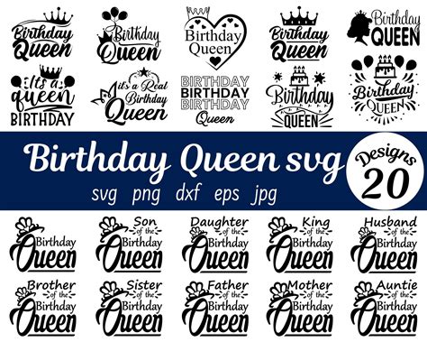 Birthday Queen Svg Its My Birthday Svg Birthday Squad Svg Etsy