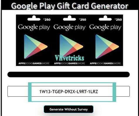 Mar 17, 2021 · google play codes are 20 digits unique codes that you can redeem on your google play store and use to purchase paid stuff. Google Play Gift Card Code Generator | 2020 (No ...
