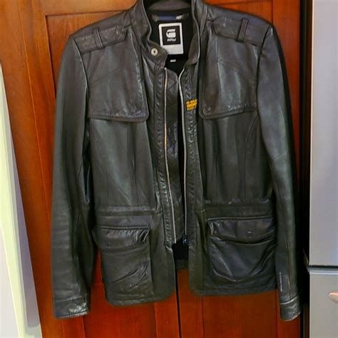 G Star Jackets And Coats Gstar Black Leather Jacket Poshmark