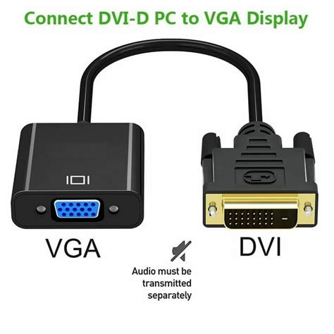 Dvi D To Vga Adapter Focusedtechnology Dvi D 241 To Vga Male To