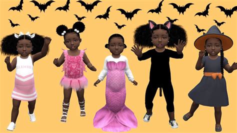 Sims 4 Toddler Halloween Costumes Cc Haul Youtube