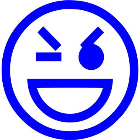 Blue Emoticon 26 Icon Free Blue Emoticon Icons