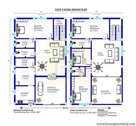 X East Facing Vastu Plan House Plan And Designs PDF Books