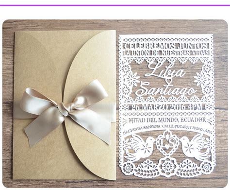 When crafting the perfect wedding invitation it is important to know the proper wedding invitation wording along with what to avoid when wording your wedding invitations. 10set/lot free shipping laser cut customized text on ...