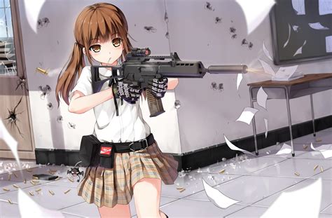 Anime Gun Girl Wallpaper