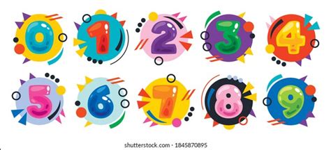 Concept Multi Colored Numbers Stock Vector Royalty Free 1845870895