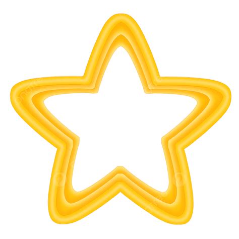 Yellow Line Star Yellow Star Clipart Png Transparent Clipart Image