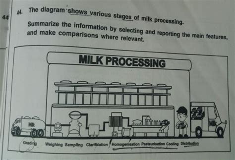 The Diagram Shows Various Stages Of Milk Processing Summarise The